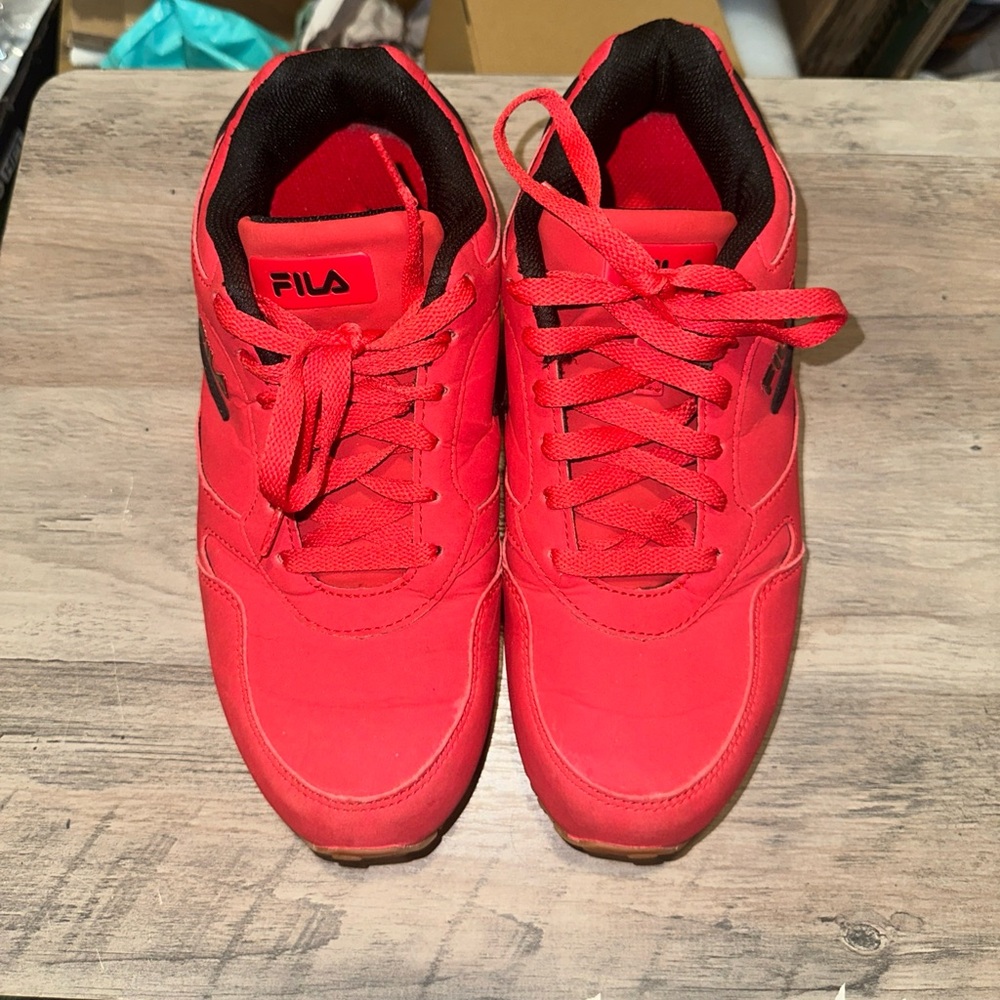 Fila Black and Red Athletic Shoes